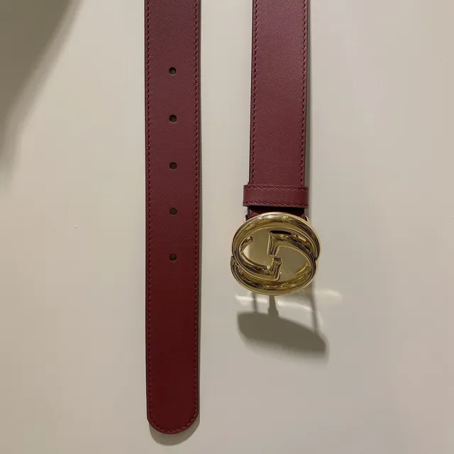 Gucci GG Marmont Ceinture en cuir bordeaux 3