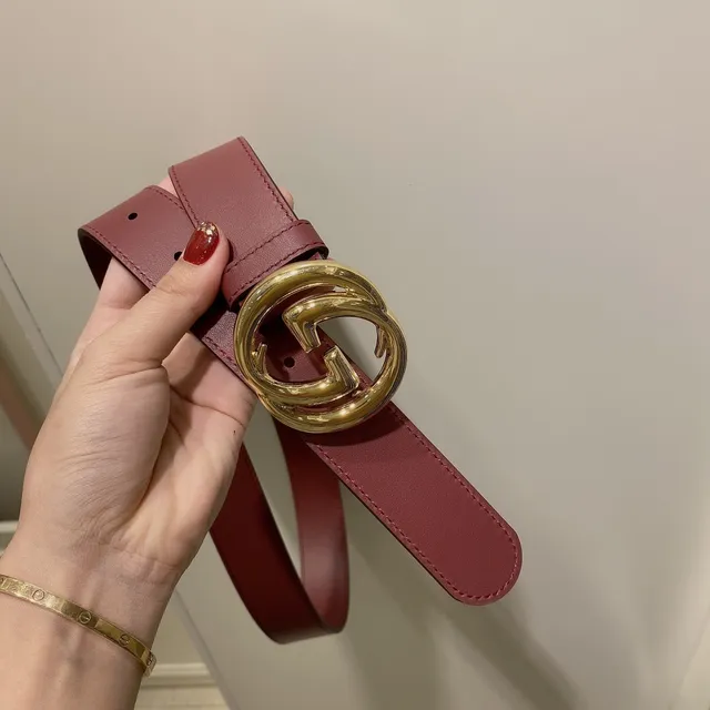 Gucci GG Marmont Ceinture en cuir bordeaux 5