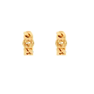 Gucci GG Marmont Chain-Link Gold-Tone Hoop Earrings