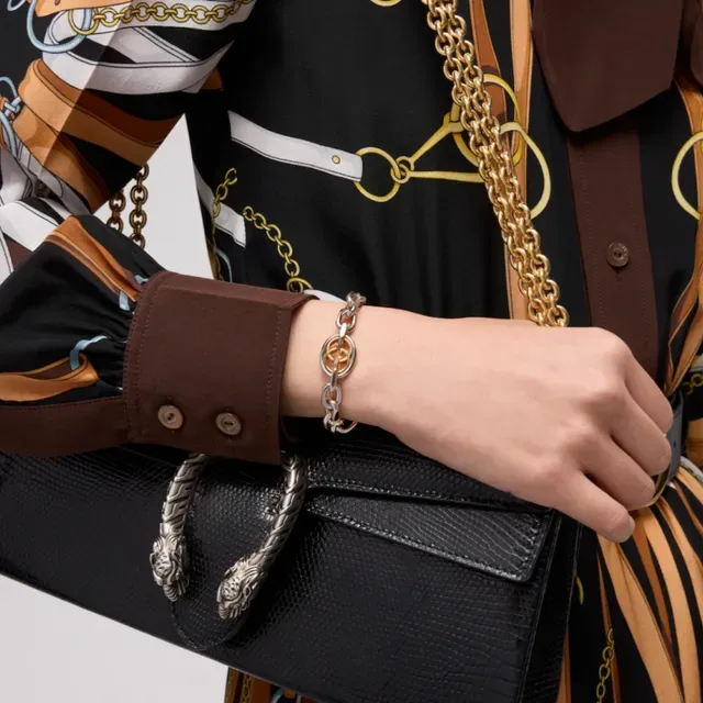 Gucci GG Marmont Gold-Tone Interlocking GG Bracelet 8