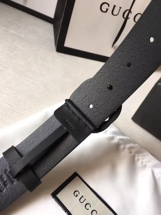 Gucci GG Marmont Matte Black Leather Belt 4