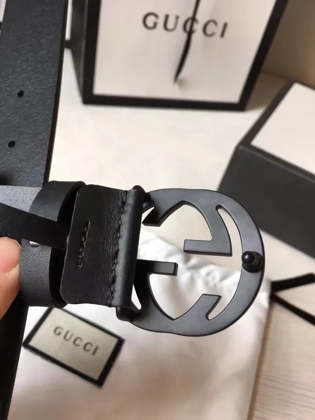 Gucci GG Marmont Matte Black Leather Belt 5