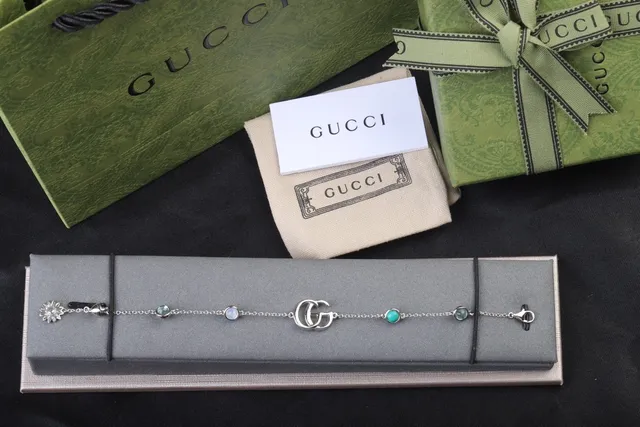 Gucci GG Marmont Multi-Gemstone Sunflower Bracelet 9
