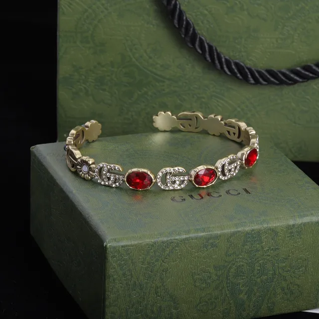 Gucci GG Marmont Multicolor Crystal Cuff Bracelet 3