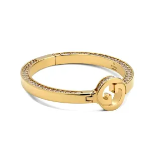 Gucci GG Marmont Pavé Crystal Gold-Tone Hinged Bracelet