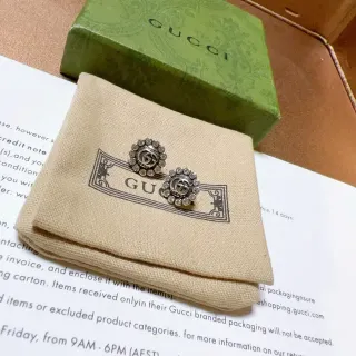 Gucci GG Marmont Pavé Crystal Interlocking G Stud Earrings