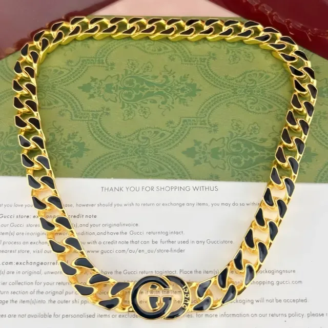 Gucci GG Marmont Silver Black Chunky Curb-Link Chain Interlocking Double-G Logo Clasp Bracelet 4