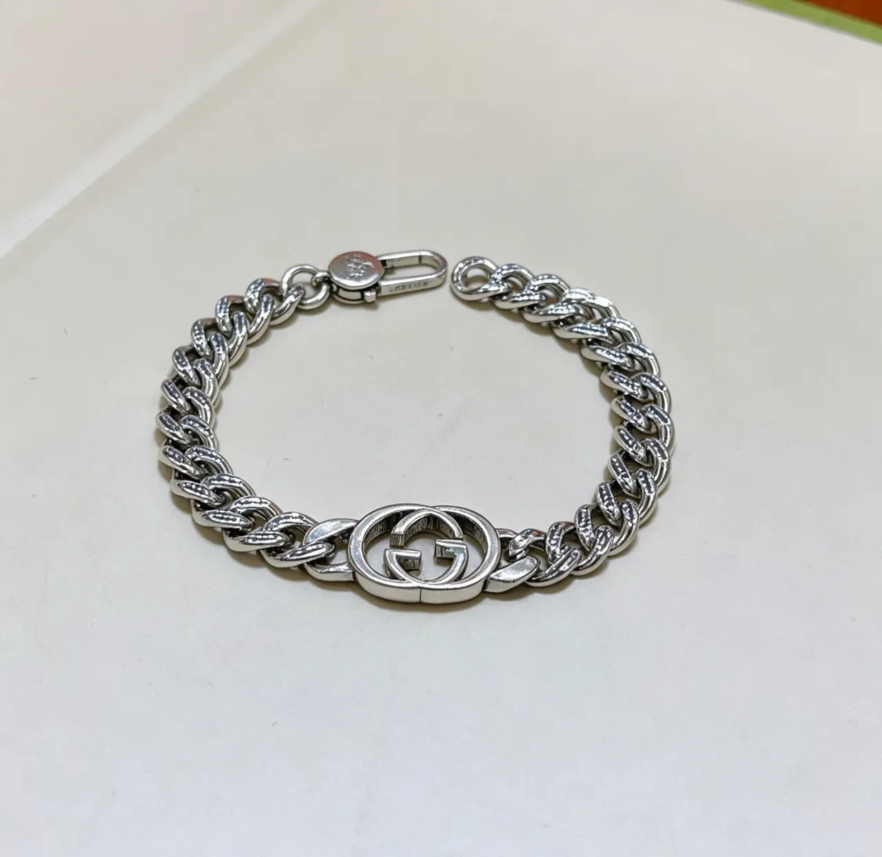 Gucci GG Marmont Silver-Tone Curb-Link Bracelet 2