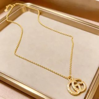 Gucci GG Marmont Twisted Rope Interlocking G Gold Necklace