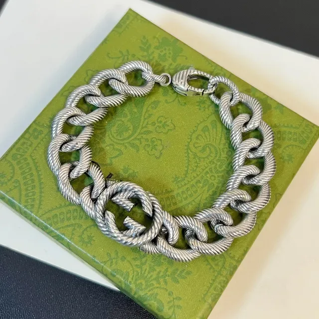 Gucci GG Marmont Twisted Rope-Link Silver Bracelet 2