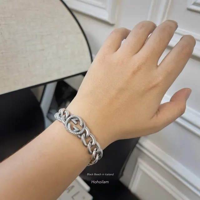 Gucci GG Marmont Twisted Rope-Link Silver Bracelet 4