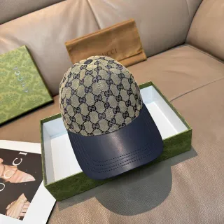 Gucci GG Monogram Canvas and Leather Baseball Cap