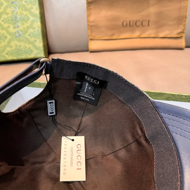 Gucci GG Monogram Canvas and Leather Baseball Cap 4