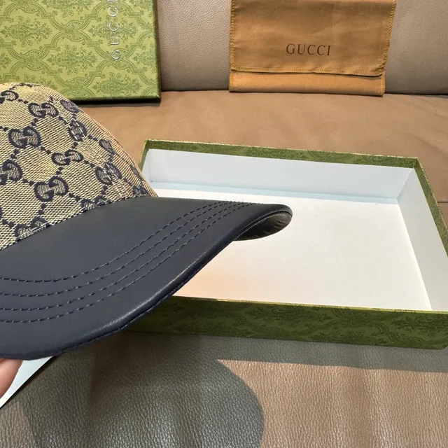 Gucci GG Monogram Canvas and Leather Baseball Cap 6