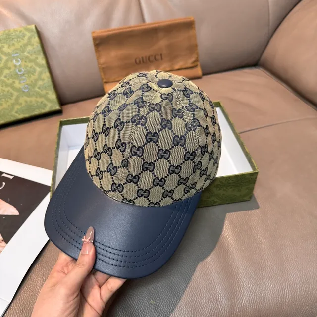 Gucci GG Monogram Canvas and Leather Baseball Cap 7