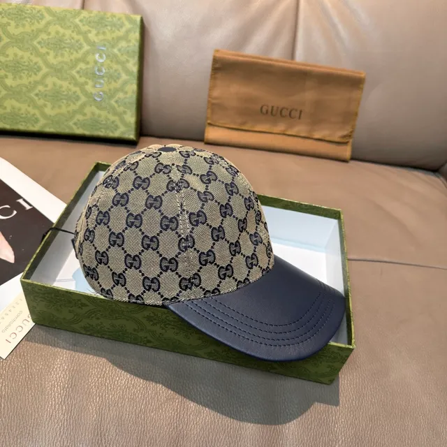 Gucci GG Monogram Canvas and Leather Baseball Cap 8