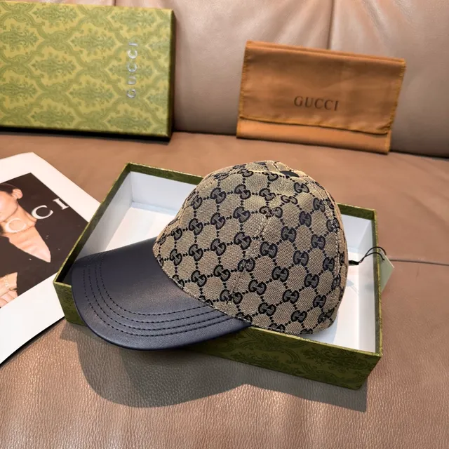 Gucci GG Monogram Canvas and Leather Baseball Cap 9