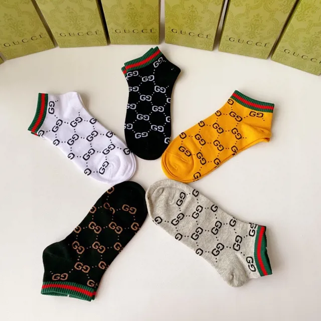 Gucci GG Monogram Multicolor Monogrammed Low-Cut Ankle Socks 1