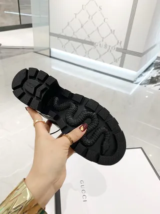 Gucci GG Monogram Col matelassé Semelle épaisse à crampons Bottine cheville 7