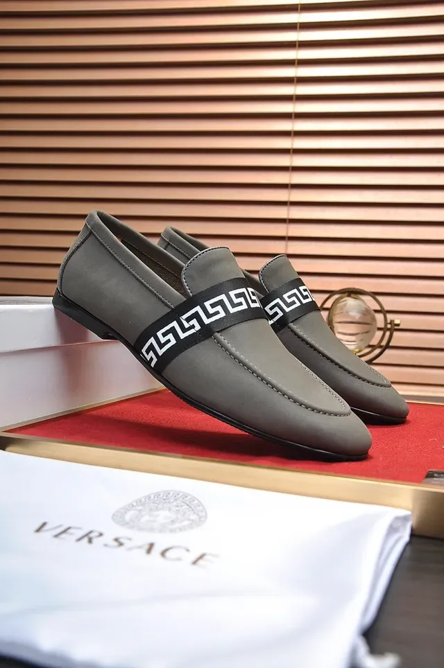 Gucci Greca Loafer Olive Gray Leather Loafers 7