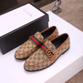 Gucci Horsebit 1955 Beige GG Monogram Loafers