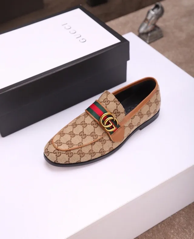 Gucci Horsebit 1955 beige GG Monogram loafers 3
