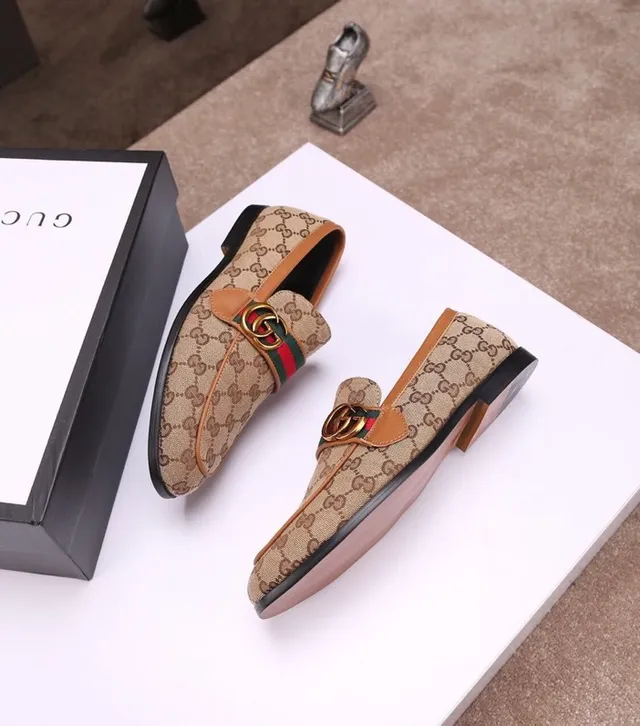 Gucci Horsebit 1955 beige GG Monogram loafers 4