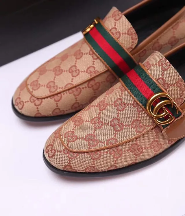 Gucci Horsebit 1955 Beige GG Monogram Web Loafers 4