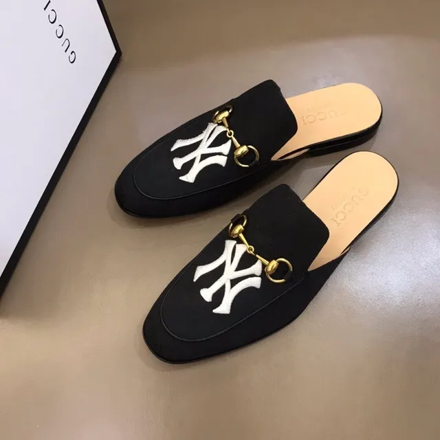 Gucci Horsebit 1955 Noir et Blanc NY Logo Loafers 6