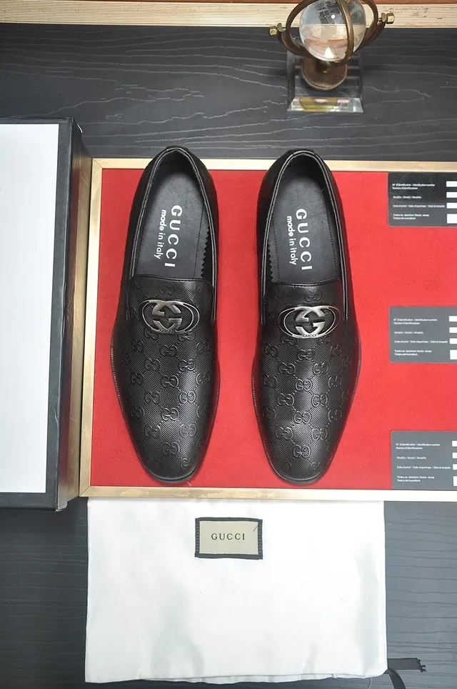 Gucci Horsebit 1955 Black Embossed GG Monogram Loafers 5
