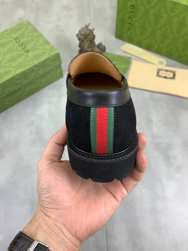 Gucci Horsebit 1955 কালো GG Monogram মশরুম লোফার 3