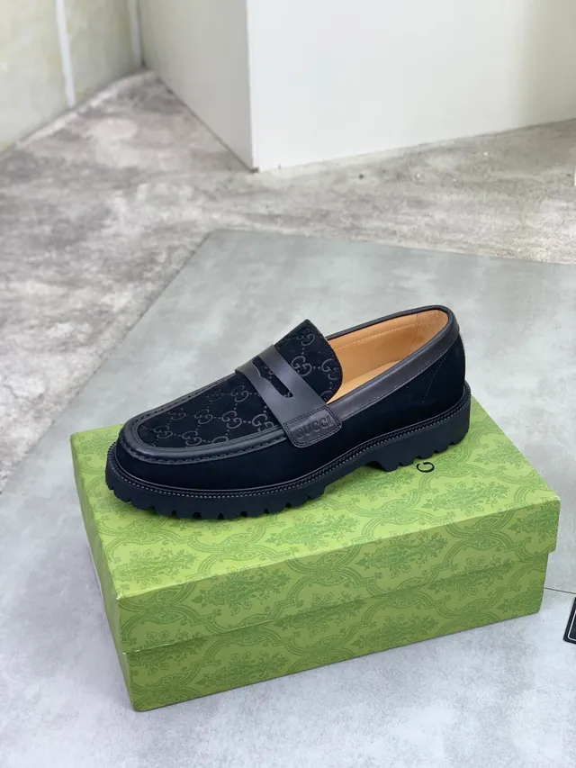 Gucci Horsebit 1955 কালো GG Monogram মশরুম লোফার 4