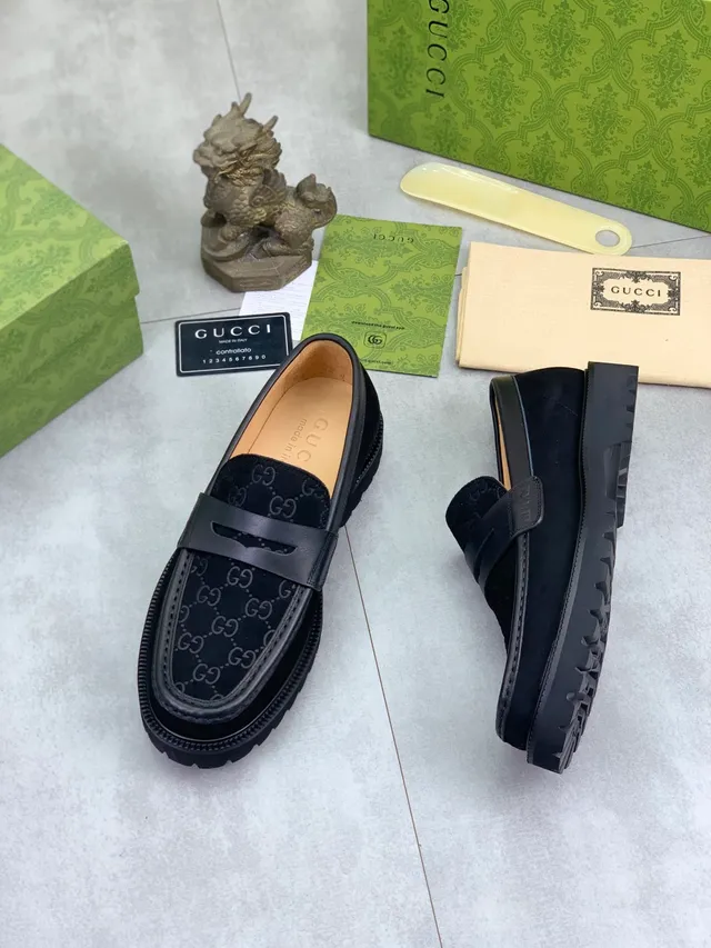 Gucci Horsebit 1955 কালো GG Monogram মশরুম লোফার 5