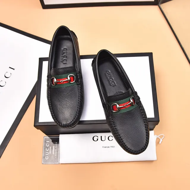 Gucci Horsebit 1955 Black Green Pebbled Leather Buckle Loafer 2