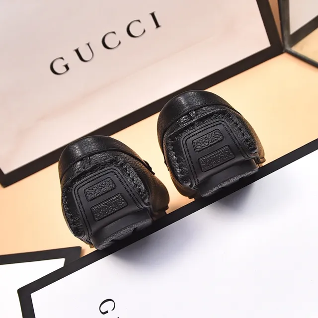 Gucci Horsebit 1955 Black Green Pebbled Leather Buckle Loafer 9