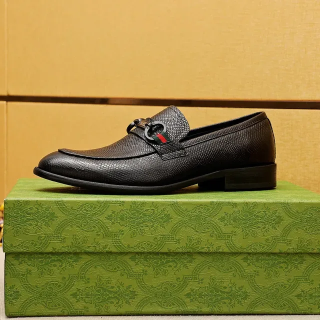Gucci Horsebit 1955 Noir Rouge Cuir Texturé Boucle Loafer 6