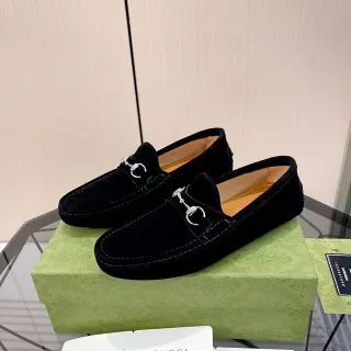 Gucci Horsebit 1955 Black Suede Loafers