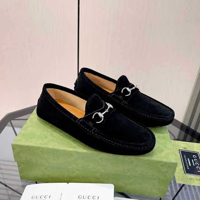 Gucci Horsebit 1955 黑色麂皮乐福鞋 9