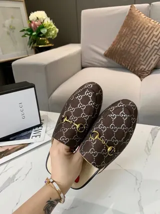 Gucci Horsebit 1955 Marron GG Monogram Horsebit Mocassins 3