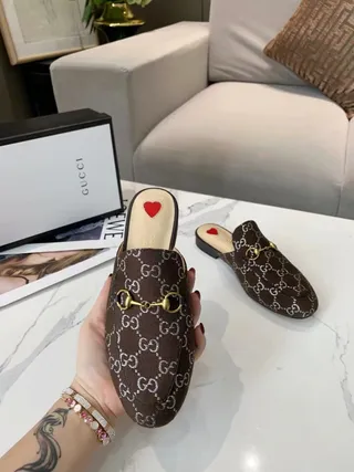 Gucci Horsebit 1955 Marron GG Monogram Horsebit Mocassins 4