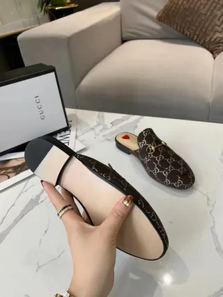 Gucci Horsebit 1955 Marron GG Monogram Horsebit Mocassins 6
