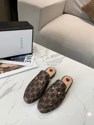 Gucci Horsebit 1955 Marron GG Monogram Horsebit Mocassins 9