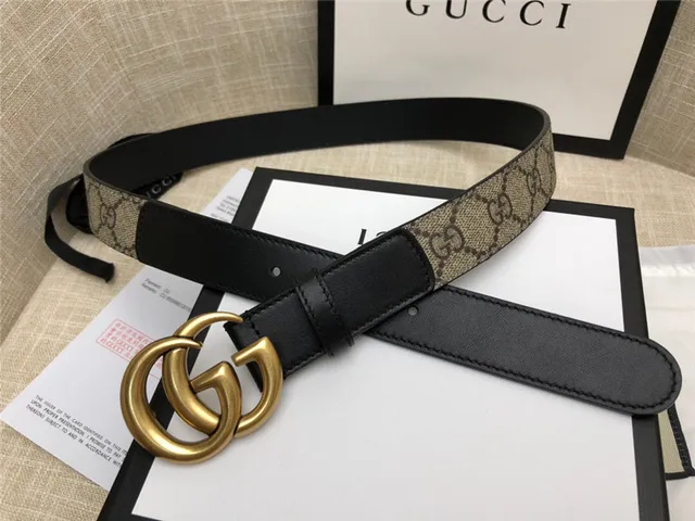 Gucci Horsebit 1955 حزام جلد كانفاس مونوغرام بني ذهبي interlocking GG buckle 10