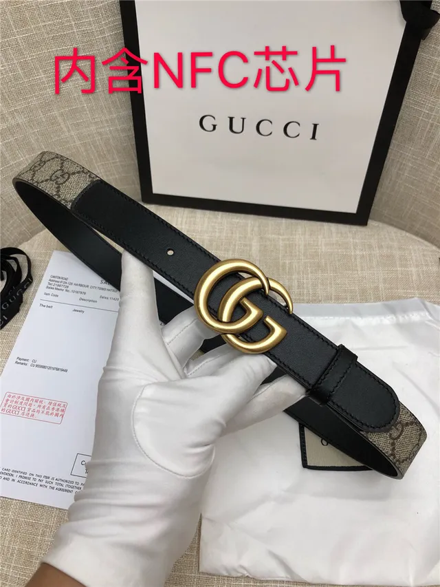 Gucci Horsebit 1955 حزام جلد كانفاس مونوغرام بني ذهبي interlocking GG buckle 17