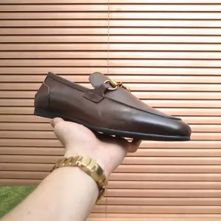 Gucci Horsebit 1955 भूरी चमड़े का Horsebit लूफर