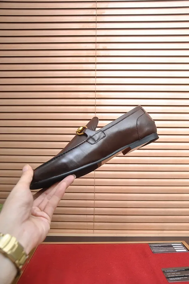 Gucci Horsebit 1955 भूरी चमड़े का Horsebit लूफर 5