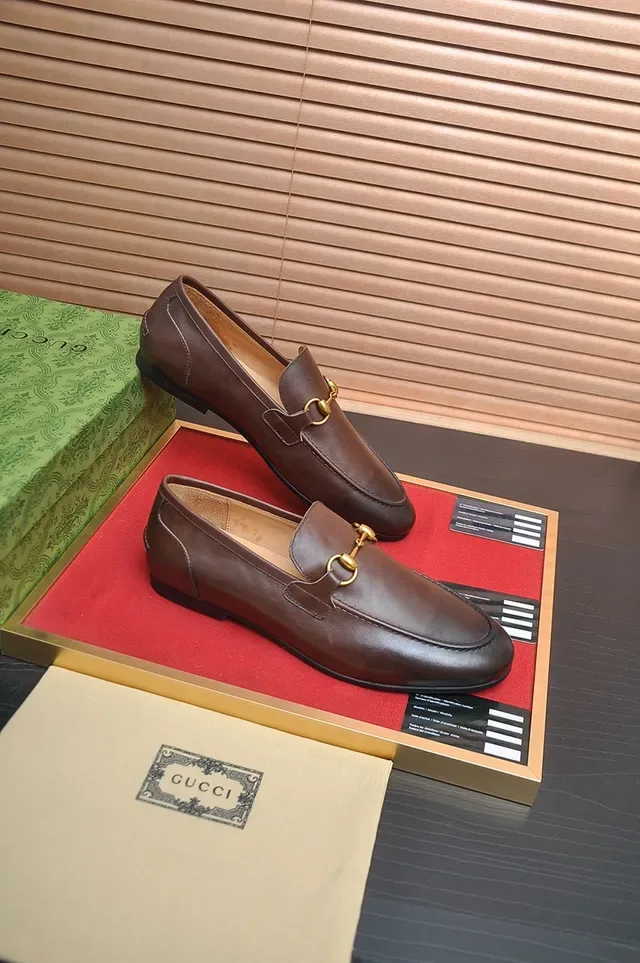 Gucci Horsebit 1955 भूरी चमड़े का Horsebit लूफर 6