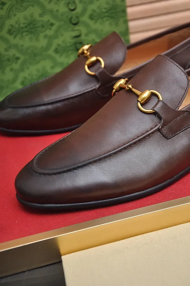 Gucci Horsebit 1955 भूरी चमड़े का Horsebit लूफर 8