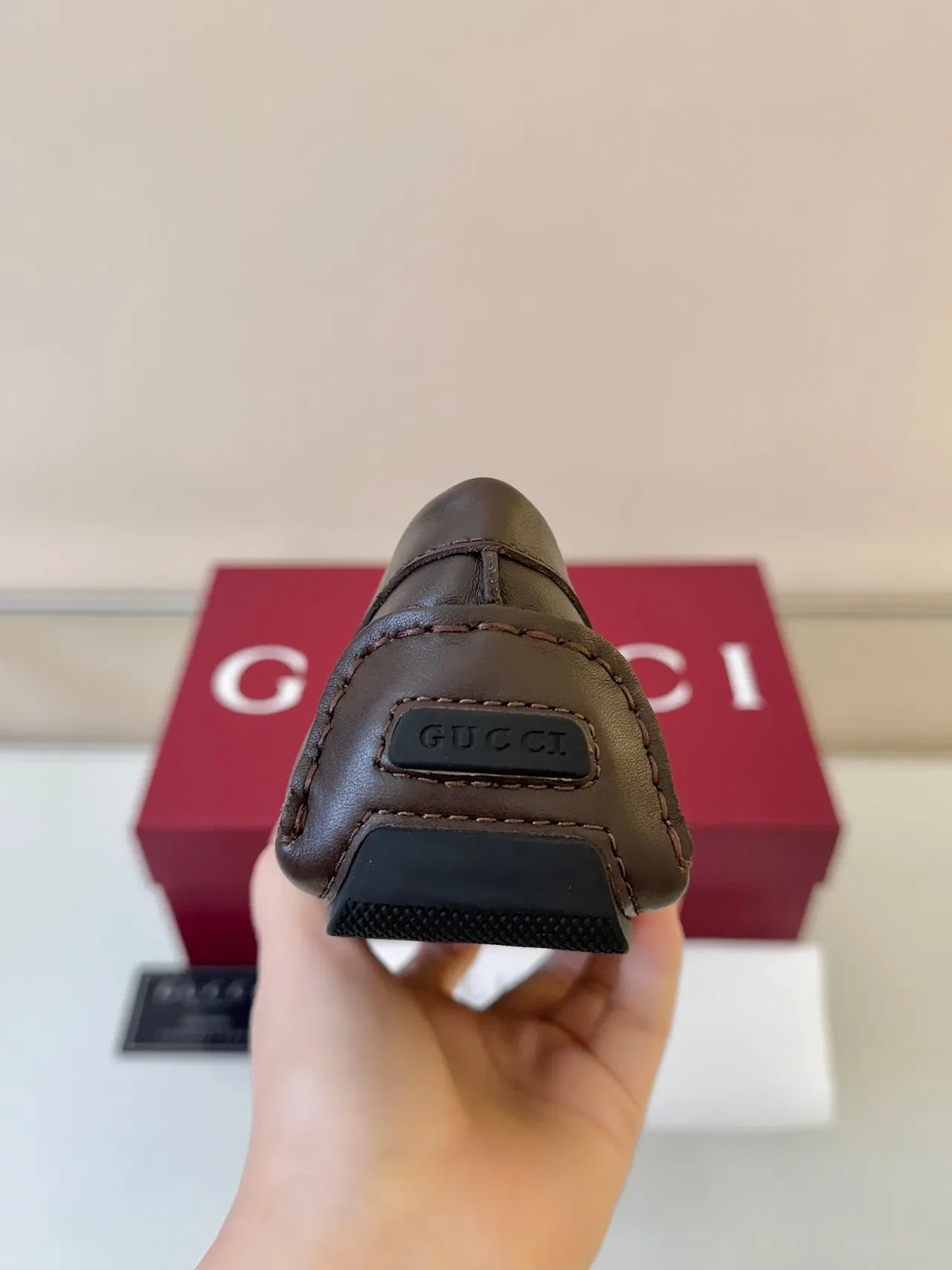 Gucci Horsebit 1955 Brown Leather Web Stripe Loafers 4