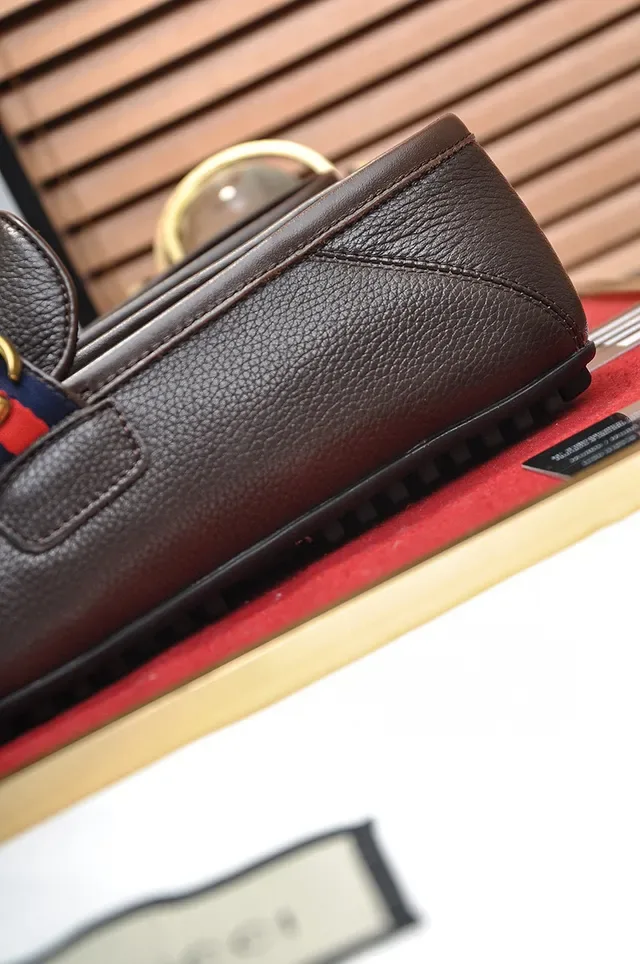 Gucci Horsebit 1955 Brown Pebbled Leather Loafer 2
